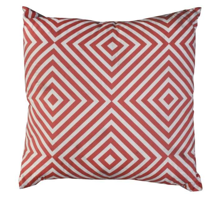 Design House Rustic Geo Scatter Cushion - Pink/White (600 x 600mm)