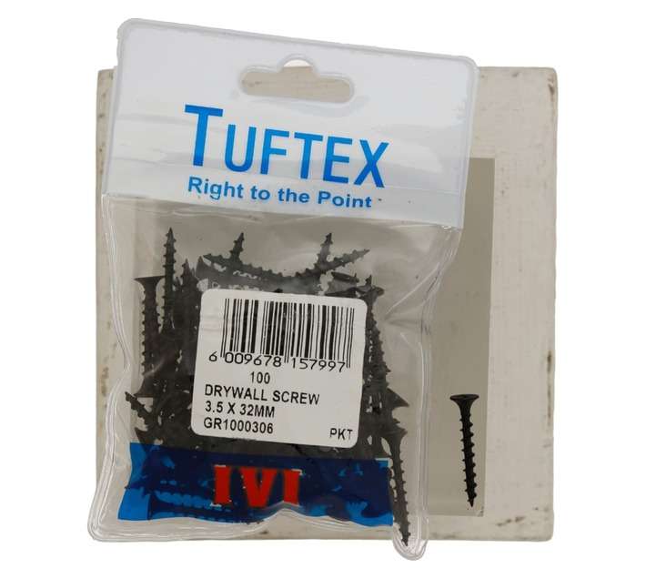 Tuftex 100 x Drywall Screws (3.5 x 32mm)
