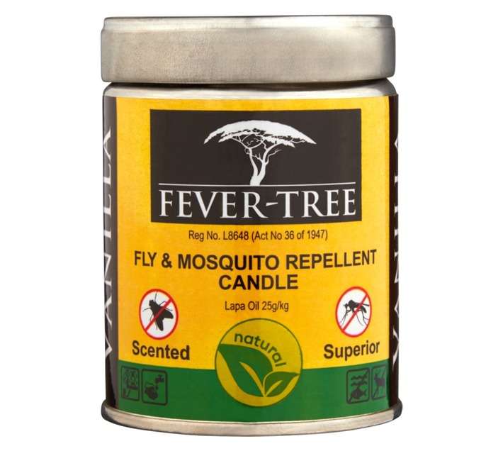 Fever Tree Fly and Mosquito Repellent Vanilla Candle - Yellow