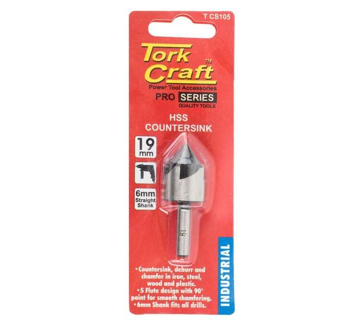 Tork Craft T CS105 High Speed Steel Countersink (19mm)