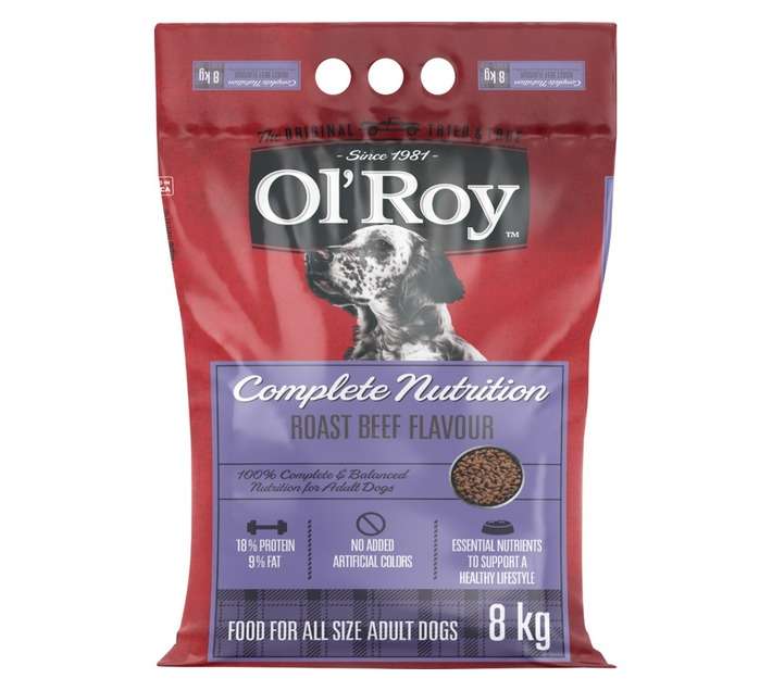 Ol Roy Complete Nutrition Beef - Maroon (8kg)