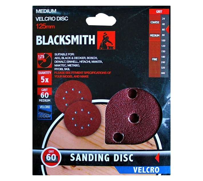 Blacksmith Random Orbit Sand Disc 60 Grit (125mm)