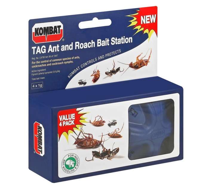 Kombat 4 x Tag Ant and Roach Bait Station