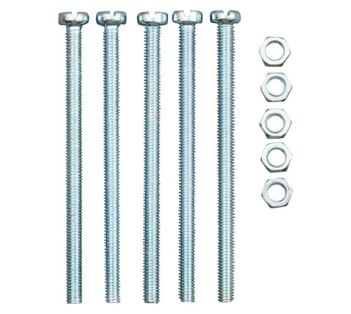Eureka 5 x 75mm Machine Screw and Nut Cheesehead (5 Pack)