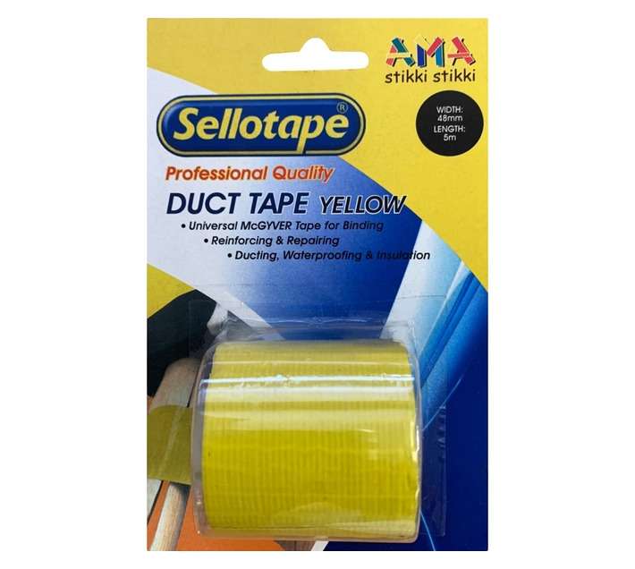 Sellotape Duct Tape - Yellow (48 x 5000mm)