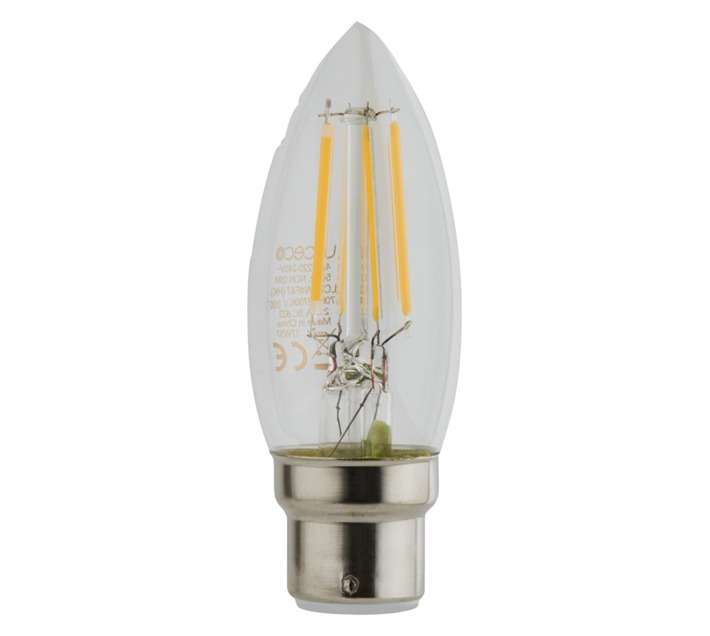Luceco B22 Filament Candle Lamp - Warm White (4w)