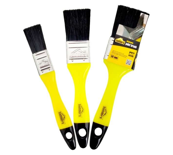 F6171 3 Piece Paint Brush Set - Yellow (300 x 90 x 40mm)
