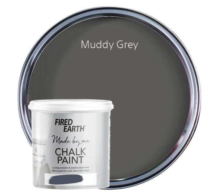 Fired Earth Chalk Furniture and Wall Paint - Muddy Grey (1L)