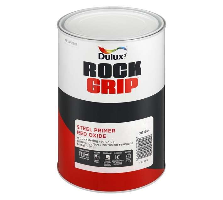 Dulux Rockgrip Steel Primer - Red Oxide (5L)