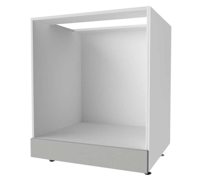 Home and Kitchen Base Unit Gloss Under Counter Oven Cabinet - Stone Grey (600mm)