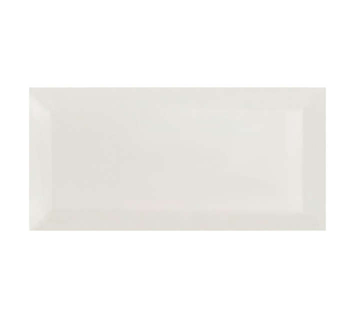 Johnson Tiles Glossy 2 Bevel Tile - Metro White (200 x 100mm)