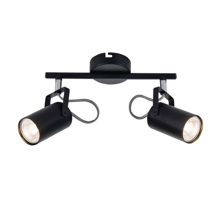 Bright Star Lighting 2 Light Spotlight - Black (50W)