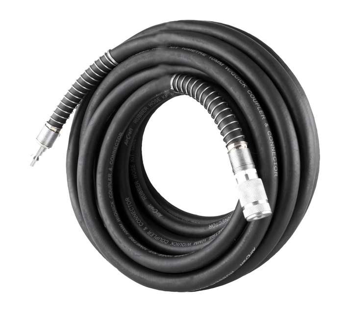 AirCraft Rubber Hose with Coupler - Black (10m x 8mm)