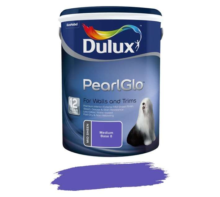 Dulux Pearlglo Water Based Medium Base 8 (5L)