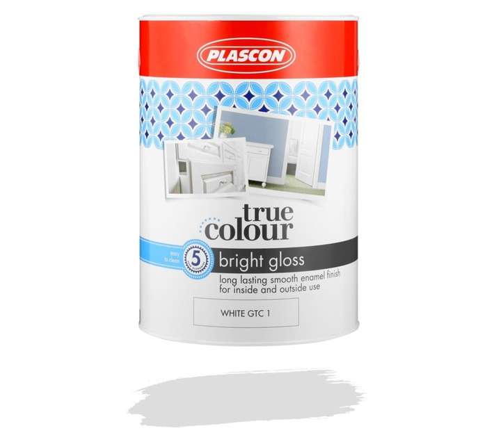 Plascon True Colour Bright Gloss - White (5L)