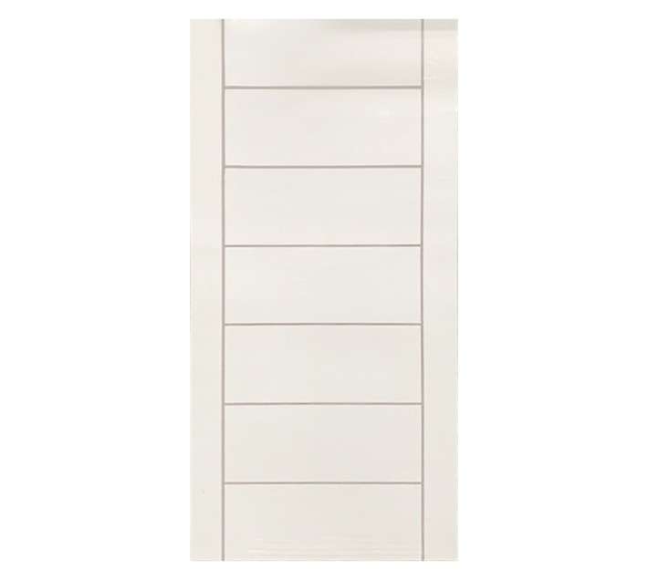 Dortello Accra Hardboard Grooved Interior Door - White (813 x 2032mm)