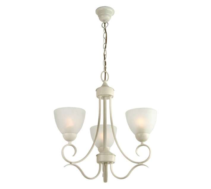 Radiant Beau 3 Light Chandelier - French White (60W)
