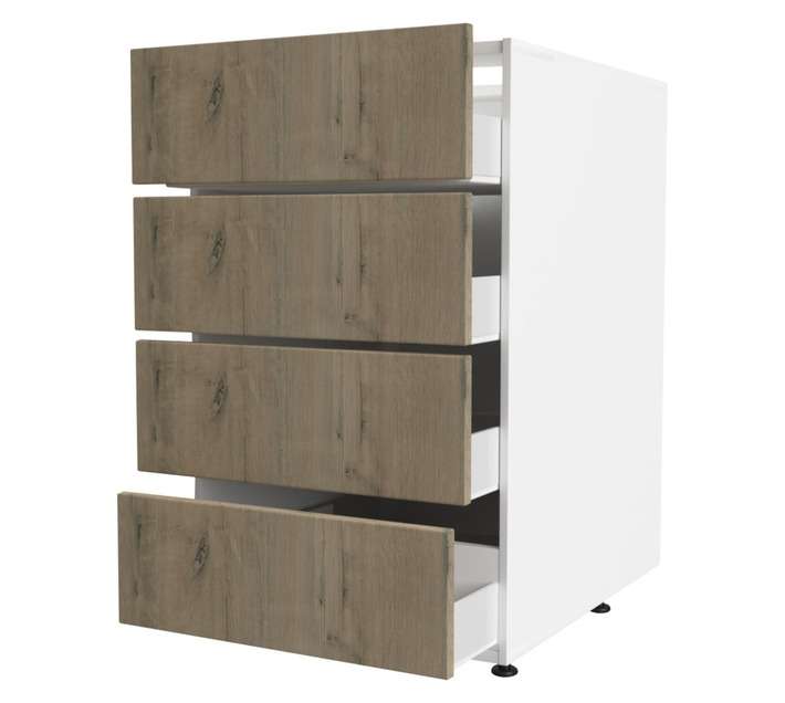 Home and Kitchen Base Unit 4 Drawer Wrap Cabinet - Brookhill (450mm)