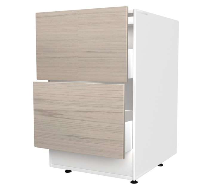 Home and Kitchen Base Unit Melamine Pot Cabinet - Black Cherry (600mm)