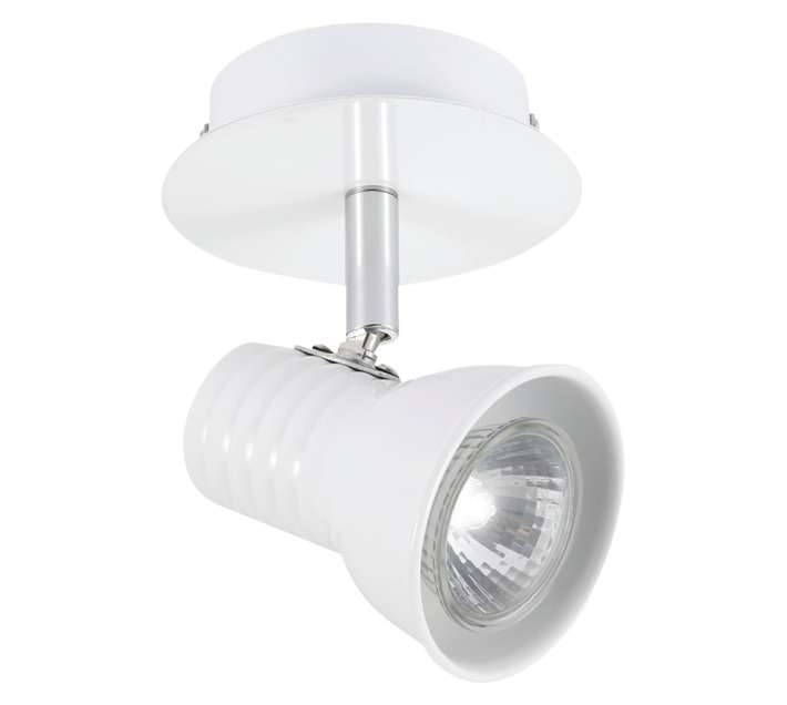 Design House Round Bedside Spotlight - White