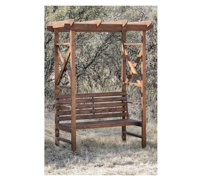 Wild Ways AB001 Arbour Bench Pergola Bench - Imbuia (1220 x 700 x 2200mm)