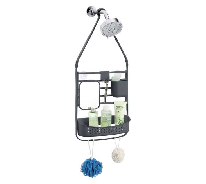 Bathroom Basics Large Shower Caddy - Grey