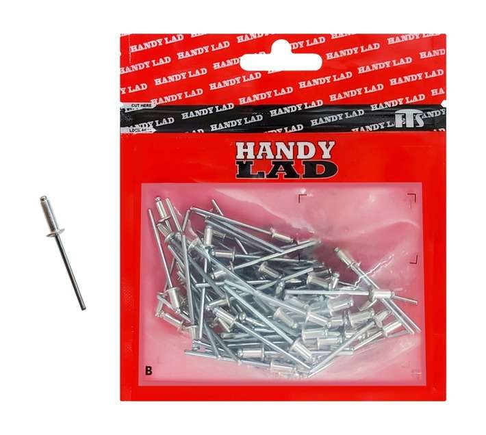 Rutherford 100 x Aluminium Blind Rivets (12 x 4mm)