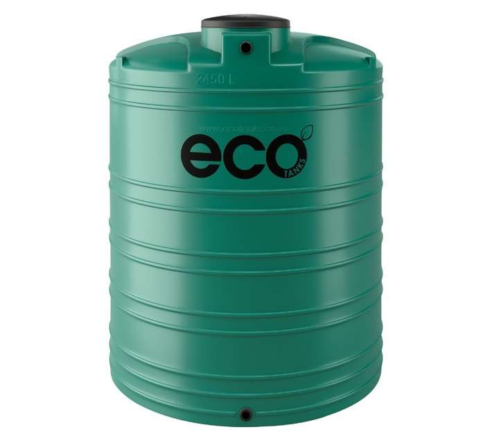 Eco Tanks Vertical Water Tank - Green (2450L)