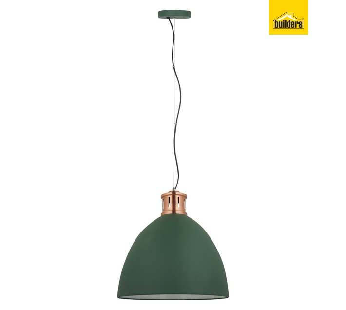 Radiant PF0014GR Pendant Light - Green/Copper (400mm)