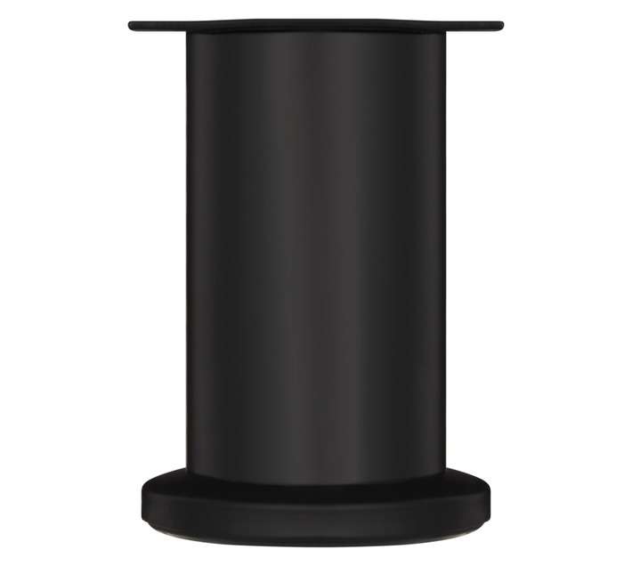 Home and Kitchen Round Adjustable Leg - Matt Black (100 x 50mm)
