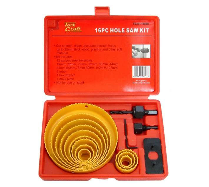Tork Craft TC911048 16 x Carbon Steel Holesaw
