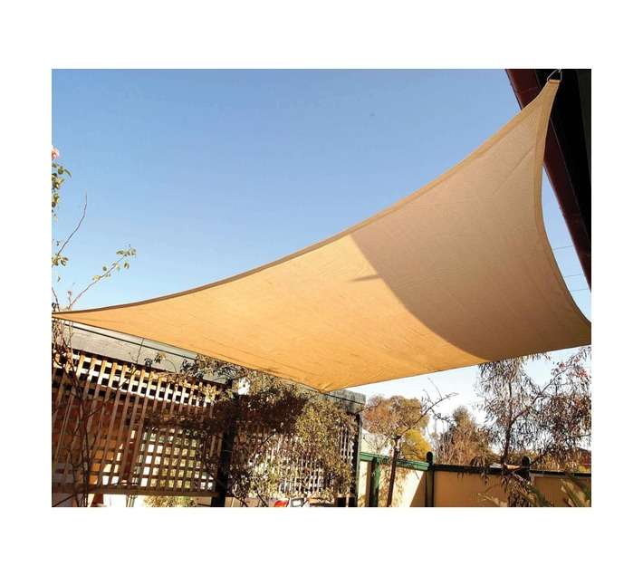 Kalahari Rectangle Shade Sail - Sand (5000 x 3000mm)