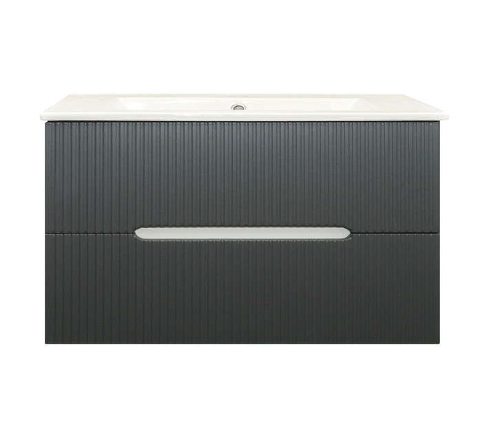 Lusso Wall Mount Moderno Vanity Cabinet - Grey (900mm)