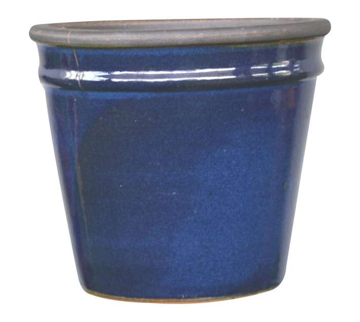 First Dutch Brands JC Cone Glazed Plant Pot - Blue (410mm)