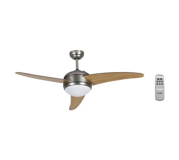 Goldair GCF-2012R1 Light Ceiling Fan and Remote - Brown/Silver (1320mm)