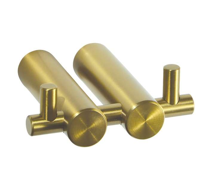 LUSSO ROBE HOOK DBL BRS