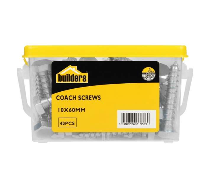 BP-CS1060-Q40 40 x Coach Screws (10 x 60mm)
