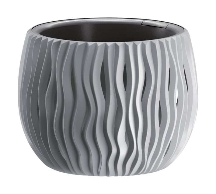 Prosperplast Sandy Bowl Plant Pot - Grey (180 x 136mm)