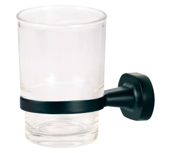 Wildberry ABS6115 Tumbler Toothbrush Holder - Black/Clear (140 x 100 x 120m)