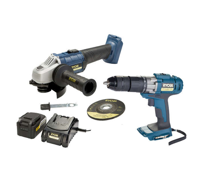 Ryobi Drill and Grinder Kit 18V KIT446