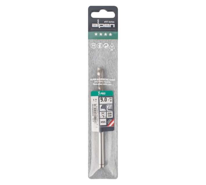 Alpen HSS Pro Split Point Jobber Drill Bit (125 x 9mm)