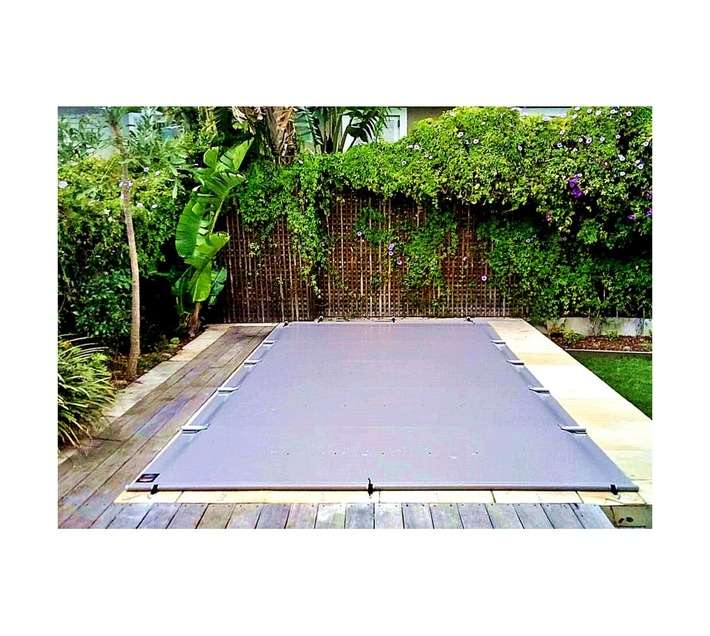 PowerPlastics Solid Safety Pool Cover - Stone Grey (8 x 3.5m)