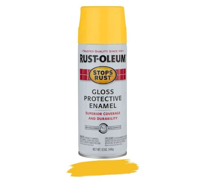 Rust-Oleum Spray Paint Stops Rust Enamel Gloss - Sunburst Yellow (340g)