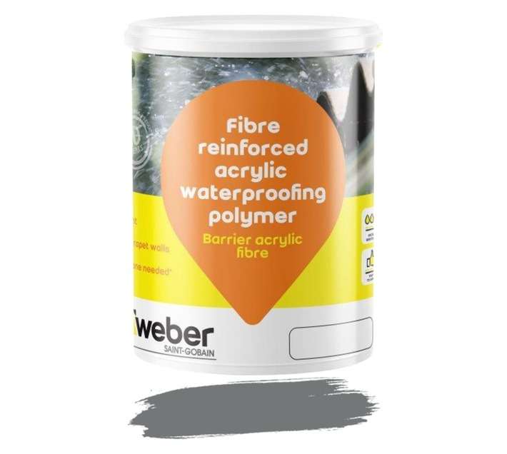 Weber Tylon Barrier Acrylic Fibre Waterproofing - Grey (5L)