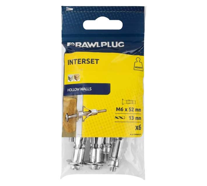 Rawlplug 6 x Interest Hollow Cavity Wall Anchor (M6 x 52mm)