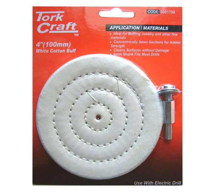 Tork Craft Shaft Cotton Buff (100 x 6mm)