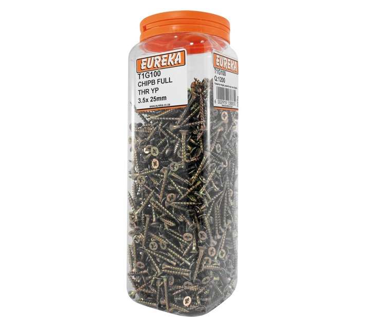 Eureka 3.5 x 25mm Chipboard Full Thread Yp (Q1200)