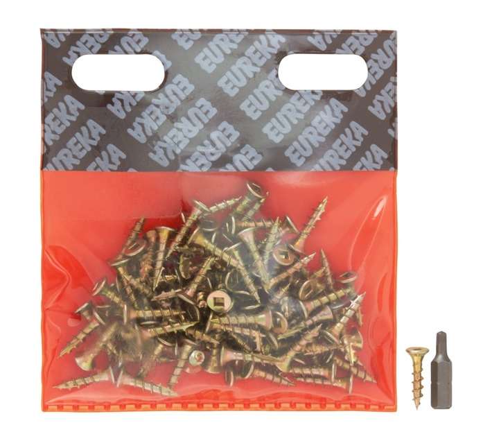 Eureka 1FB10U 4 x 20mm Chipboard Full Thread - Yellow (100 Pack)