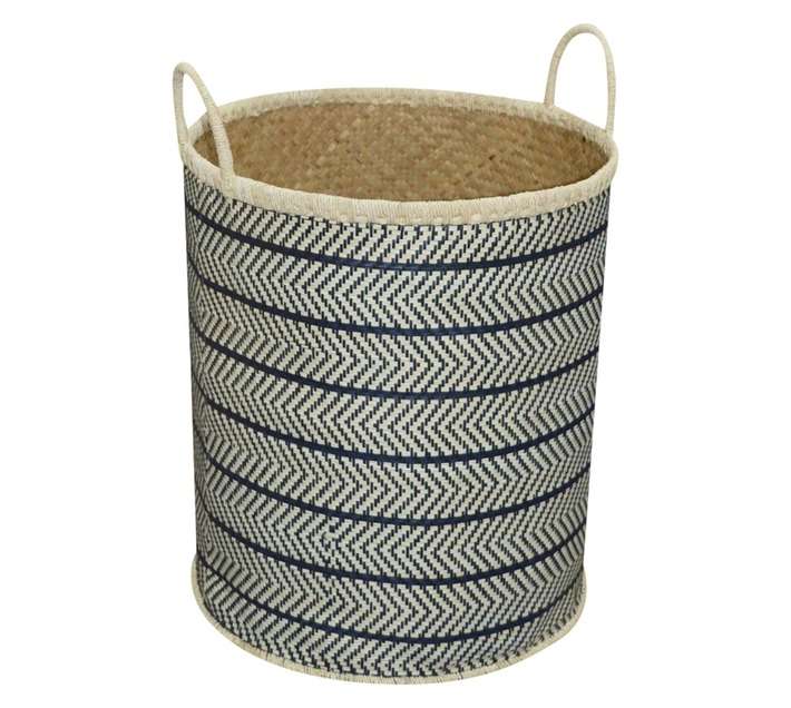 Design House HAP00004 Palm Leaf Basket - Black (500 x 500 x 600mm)