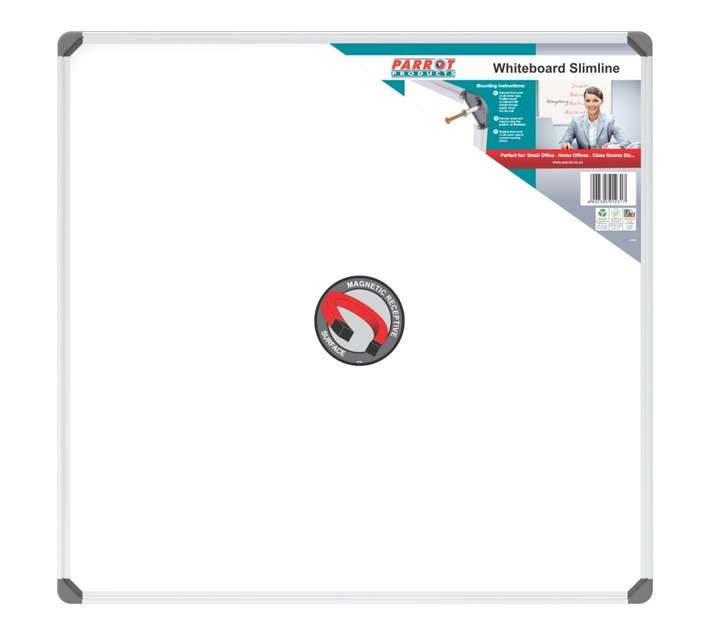 Parrot Products BD1128 Magnetic Slimline Whiteboard (900 x 900mm)
